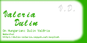 valeria dulin business card